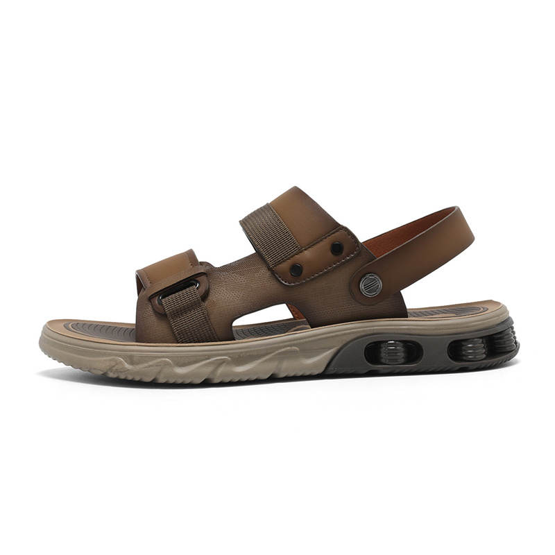 NAVIGARE Small Sailboat Comfortable And Breathable Beach Sandals Men's Khaki