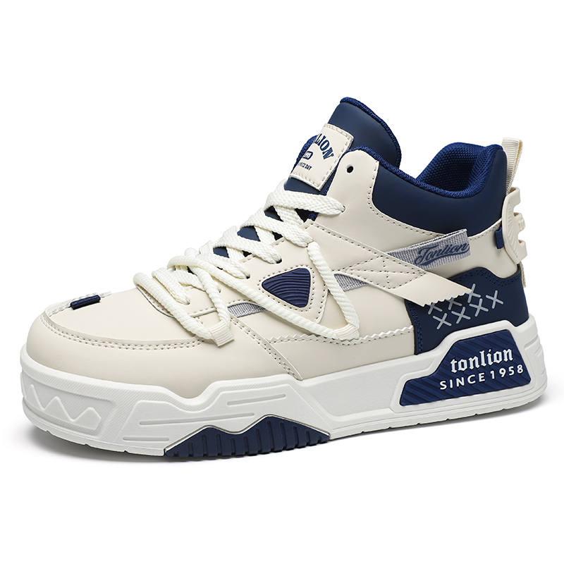 Tonlion Slip Resistant Abrasion Resistant High top Skateboard Shoes Men's