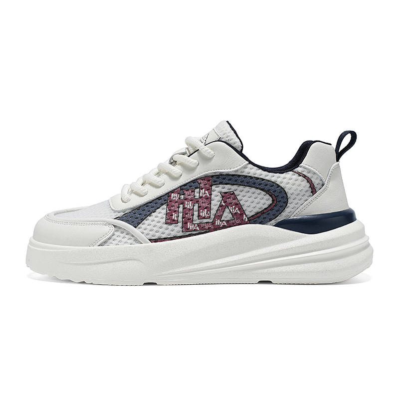 HLA Casual Shoes Men's Low Top White Blue, Beige Brown