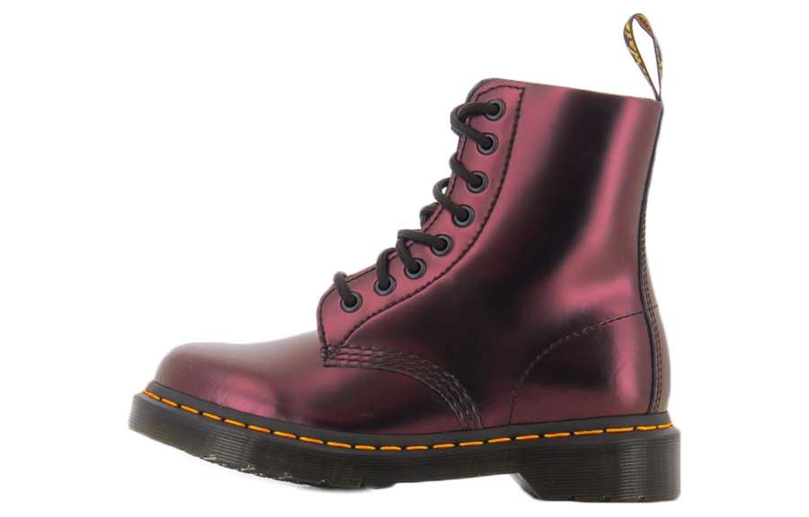 Dr.Martens Dr. Martens Dr.Martens 1460 Pascal Chroma Metallic Leather Boots 'Cherry Red'