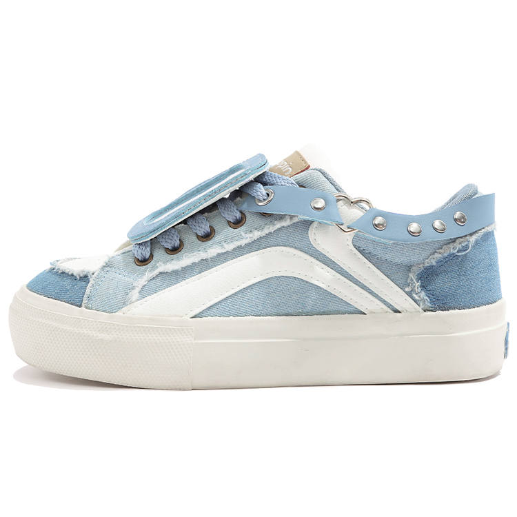 TUOPIN Pai Shoes Synthetic Leather Slip Resistant Lightweight Support Low top Skateboard Shoes Women's