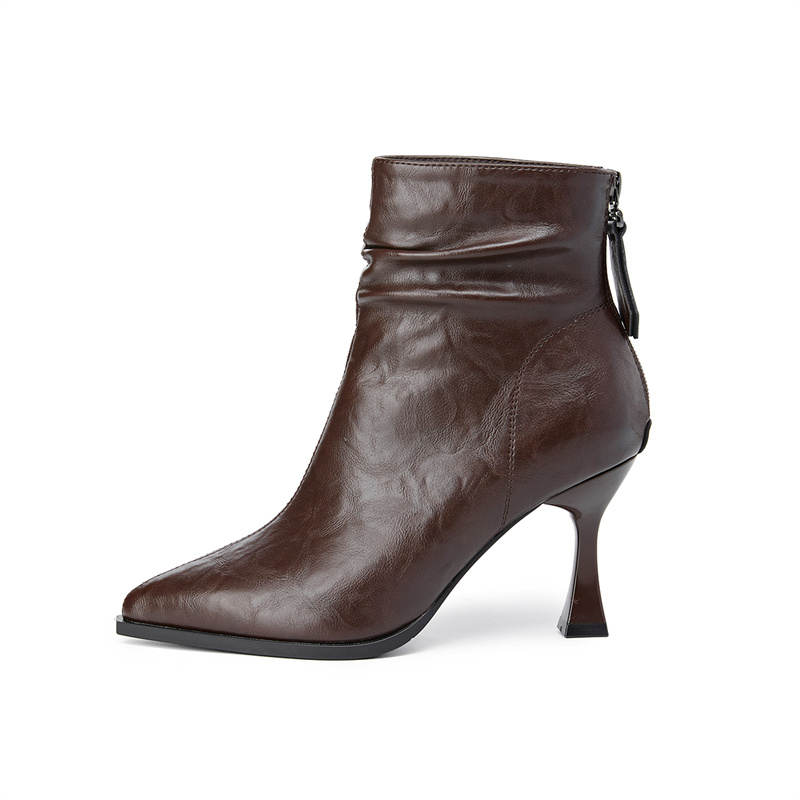 KEKAFU Synthetic Leather Ankle Boots 7.5cm Women's