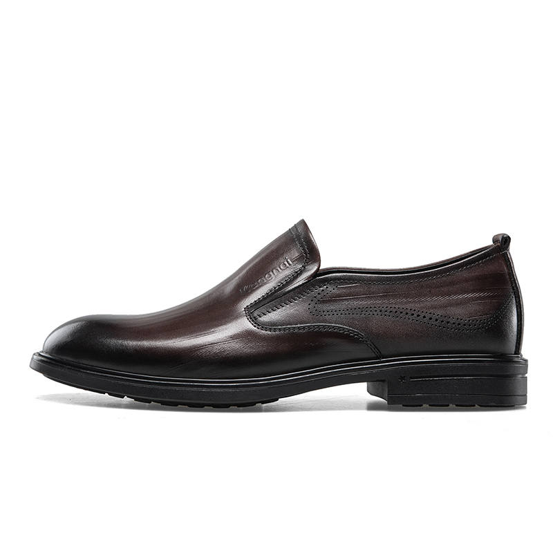 KANGNAI Casual Leather Shoes Men's Low Top