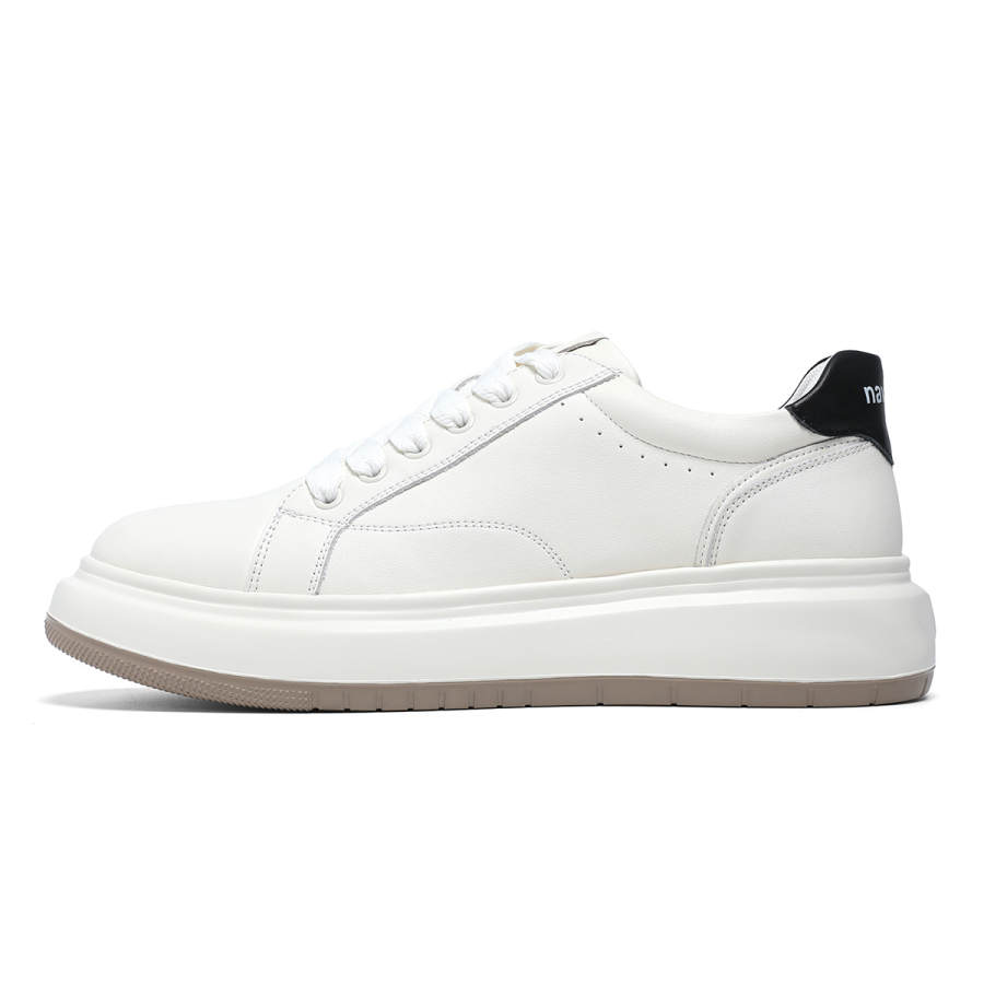 NAVIGARE Top Grain Cow Leather Slip Resistant, Abrasion Resistant, Balanced, Lightweight Low top Skateboard Shoes Men's