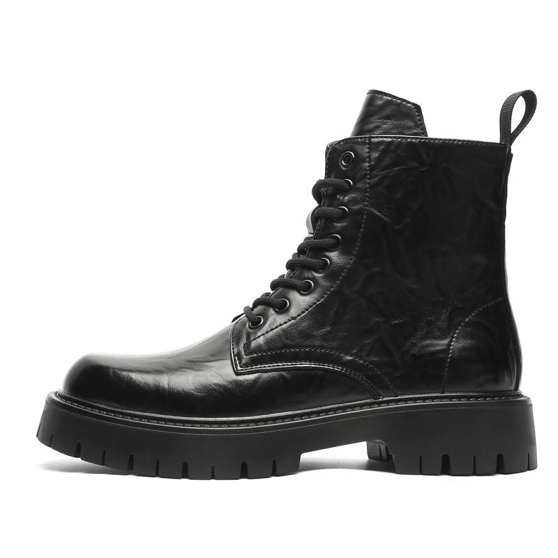 V05 V05 Microfiber Leather Combat Boots Men's