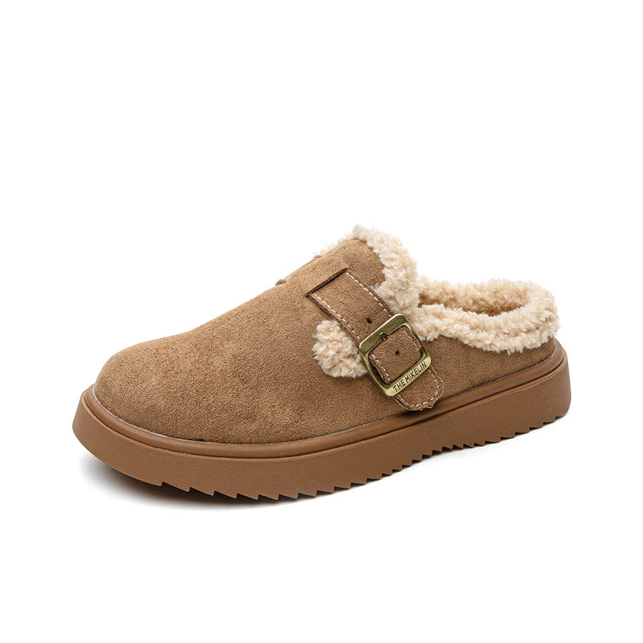 Medd Versatile Vintage, Fleece Lined Birkenstock Style, Outerwear Slip on Rubber Sole Fuzzy