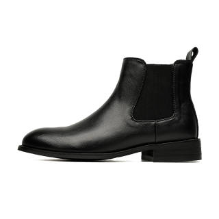 SHUILIXING Microfiber Leather Ankle Length Chelsea Boots Men's