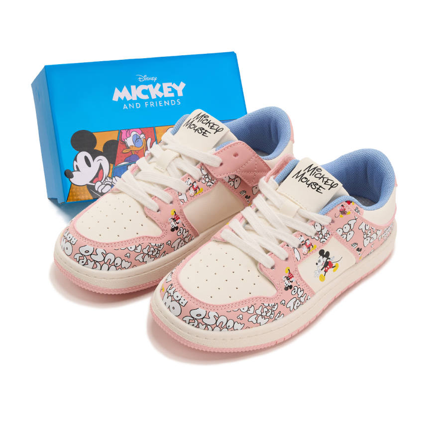 Disney Mickey Series Slip Resistant Abrasion Resistant Low top Skateboard Shoes Women's