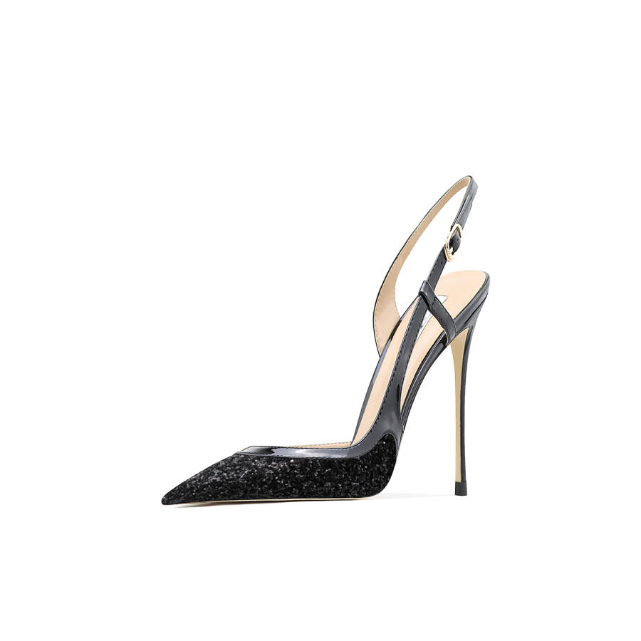 Ganxiaojie Slim Heel High Heels 10.5cm Women's Black