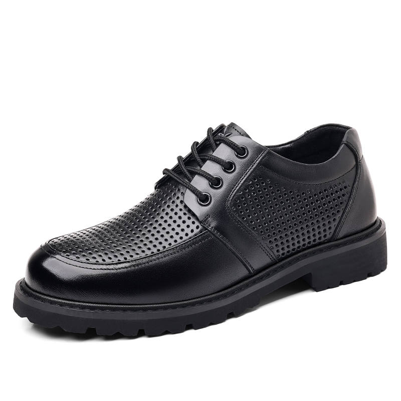 Playboy Top Grain Cow Leather Casual Shoes Men's Black