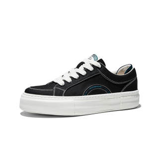 Hautton Jeans Fashion Trend Low top Canvas Shoes Men's Black