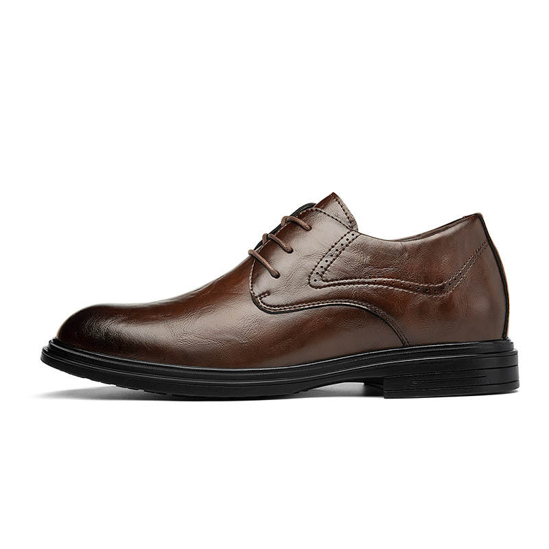 CARTELO Cow Split Leather Dress Shoes Men's Brown