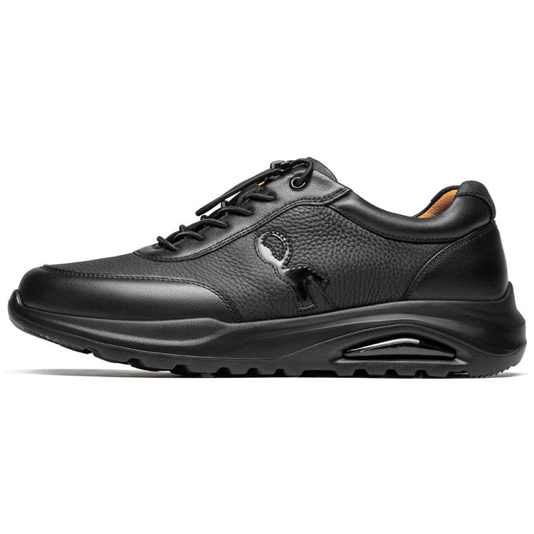 ROBERTA DI CAMERINO Cow Leather Slip Resistant Abrasion Resistant Cushioning Low top Casual Shoes Men's Black