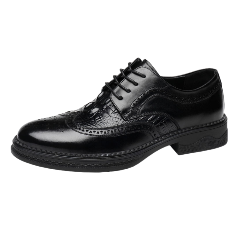 CITONGXIANSHENG Cow Split Leather Dress Shoes Men's Black