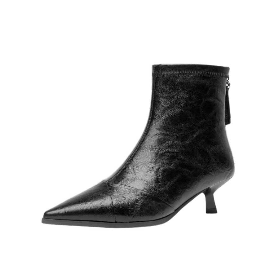GUDIANFENGDU Pu Ankle Boots 4.5cm Women's