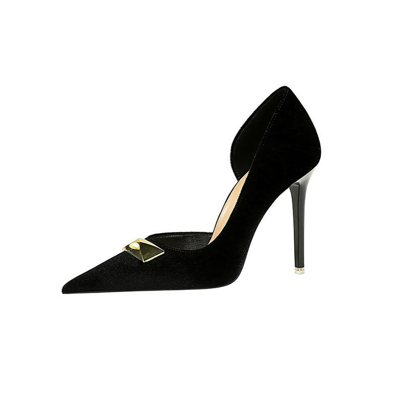 BIGTREE BIGTREE Suede Slim Heel High Heels 10.5cm Women's