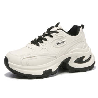 XIAOHONGREN Microfiber Leather Low top Chunky Sneakers Women's