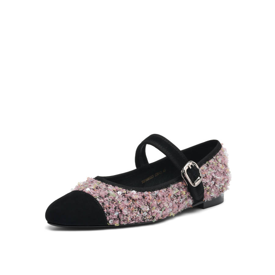 Rosa Bianca Flat Mary Jane Shoes 1CM Women's