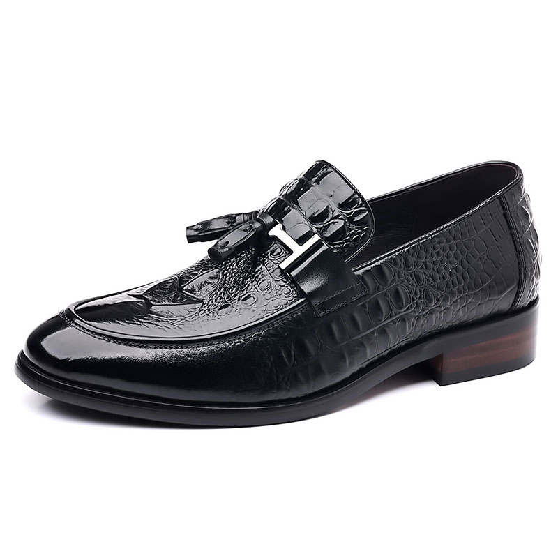 KAQIAODI Dress Shoes Men's Low Top Black