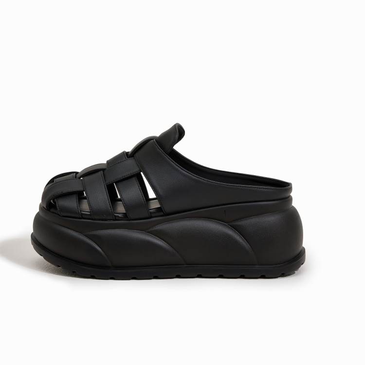 MILANLIANGE Quick Dry Slip Resistant Abrasion Resistant Closed Toe Slippers Women's Black