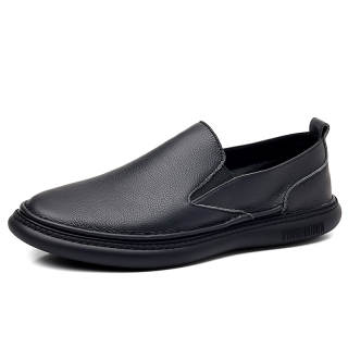 YISHUANGXIEDETONGHUA Top Grain Cow Leather Casual Shoes Men's