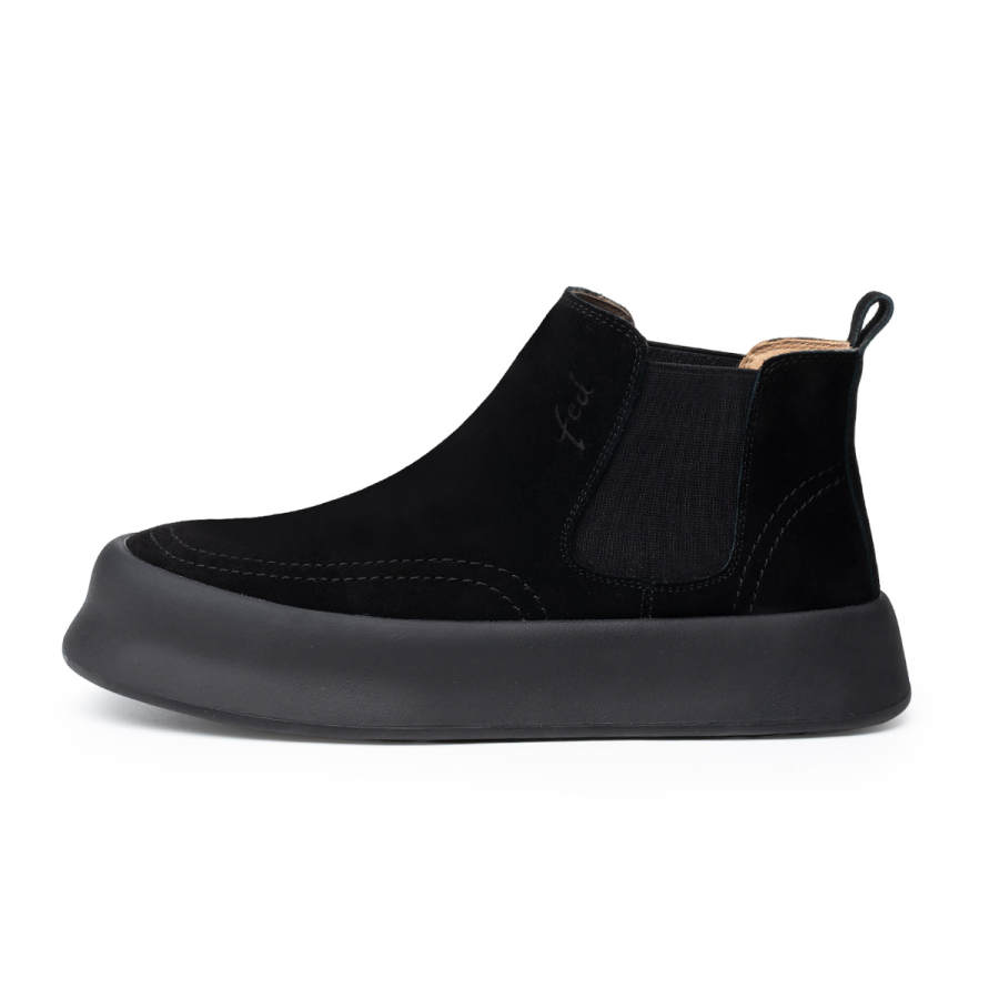FED FED Cow Suede Ankle Length Chelsea Boots 4.3cm Men's