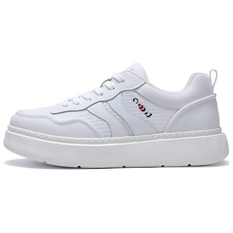 JOSINY Fabric Breathable Low top Skateboard Shoes Men's White
