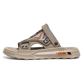 NANJIREN Beach Sandals Men's Khaki/Black