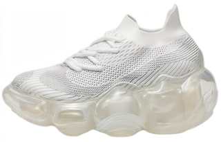 Grounds Versatile Platform Shoes Women's White Gray