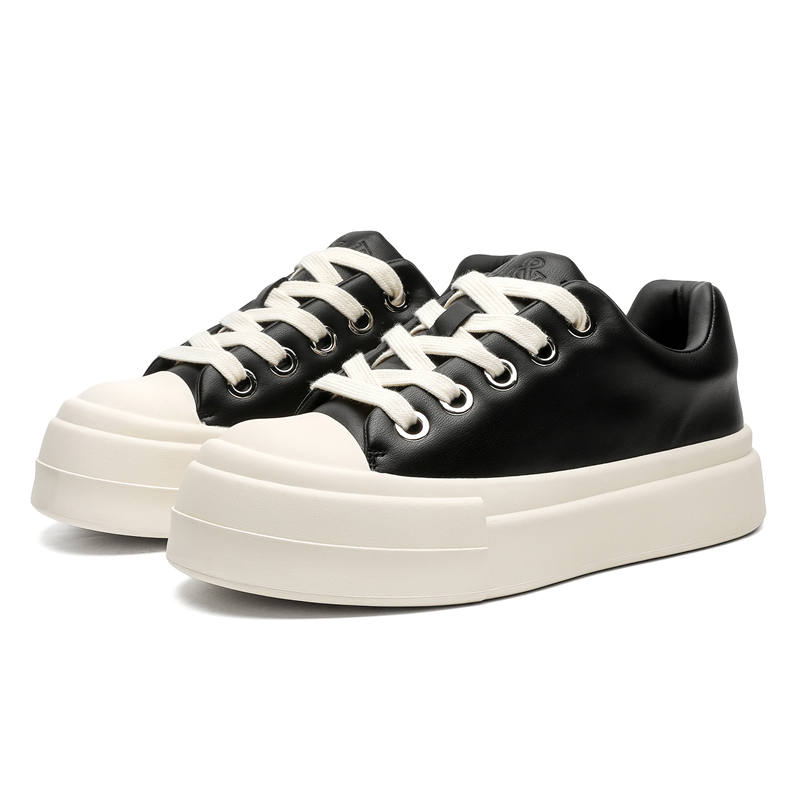 V05 V05 Microfiber Leather Low top Skateboard Shoes Unisex Black