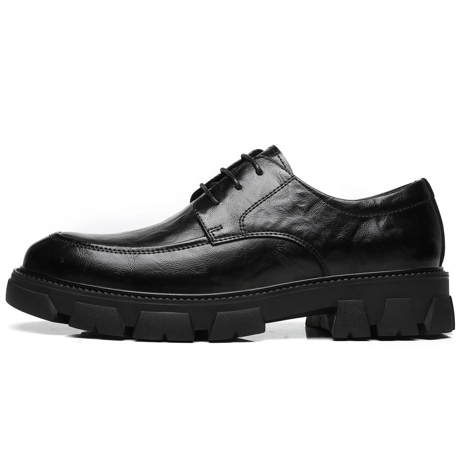 15 MINS Synthetic Leather Casual Shoes Men's Black