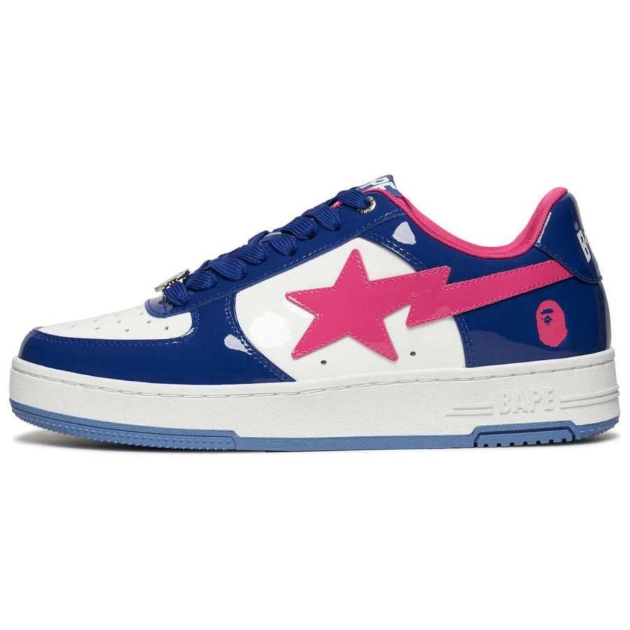 A BATHING APE STA Cow Leather Low top Skateboard Shoes Men's
