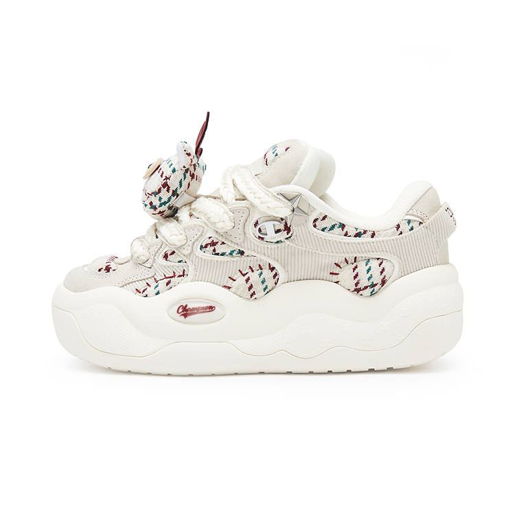 Champion Christmas Collection, Cloud Demon Cloud Monster Skateboard Shoes Men's Oat/Milk White