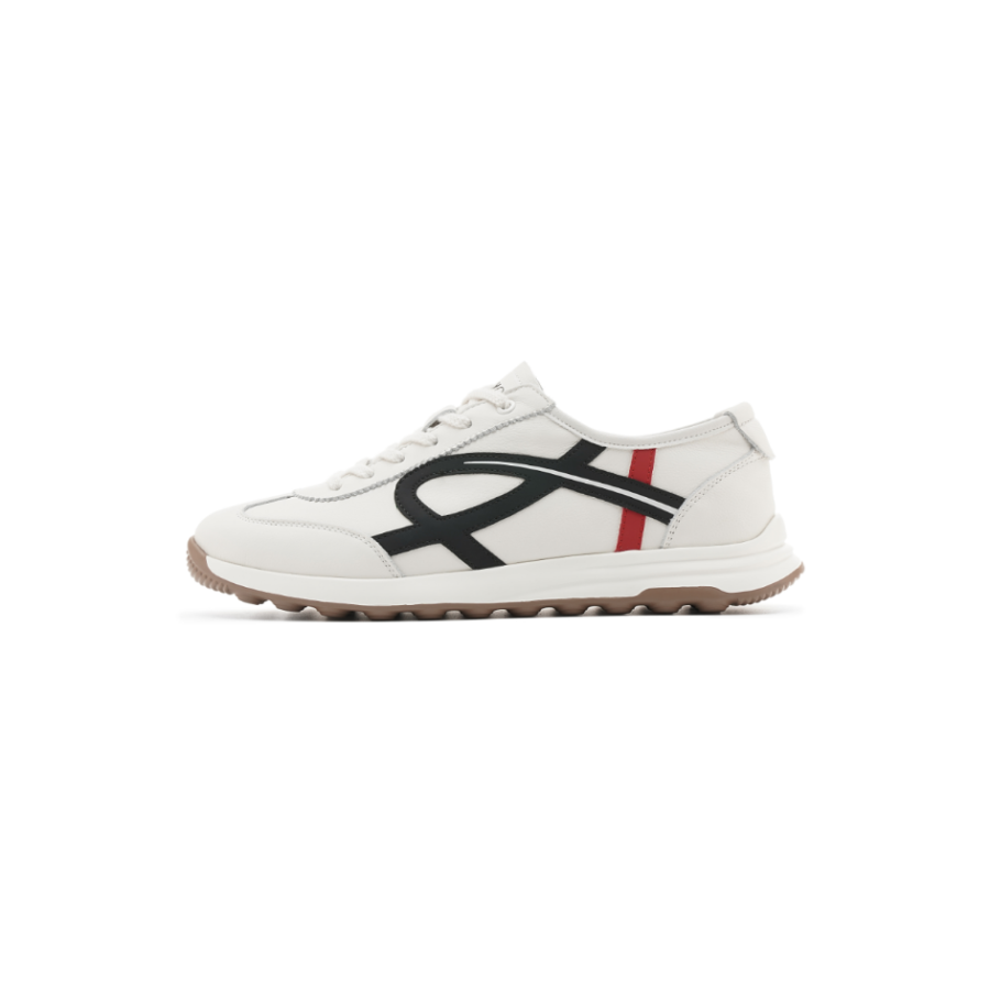 AOKANG Cow Leather Comfortable Casual Shoes Men's White