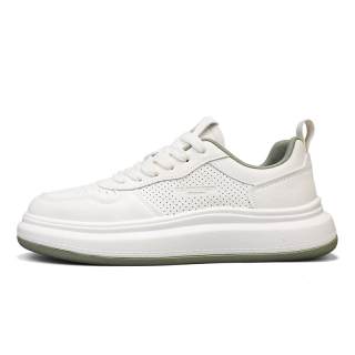 U.S. POLO ASSN. White Sneakers Slip Resistant And Breathable Coverage Low top Skateboard Shoes Men's Beige Green