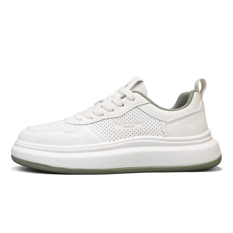 U.S. POLO ASSN. White Sneakers Slip Resistant And Breathable Coverage Low top Skateboard Shoes Men's Beige Green