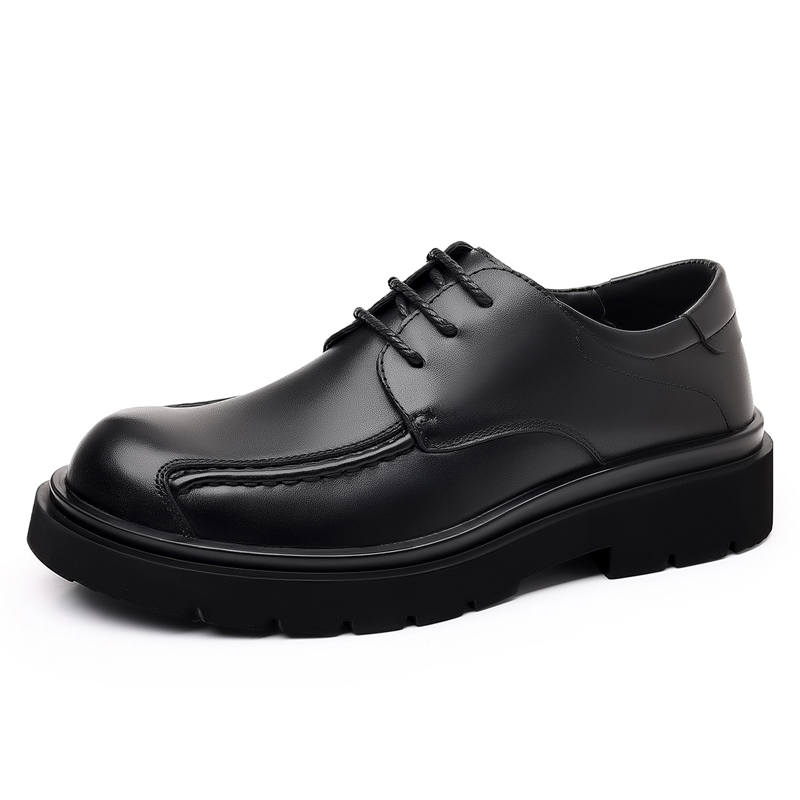 CITONGXIANSHENG Top Grain Cow Leather Casual Shoes Men's Black