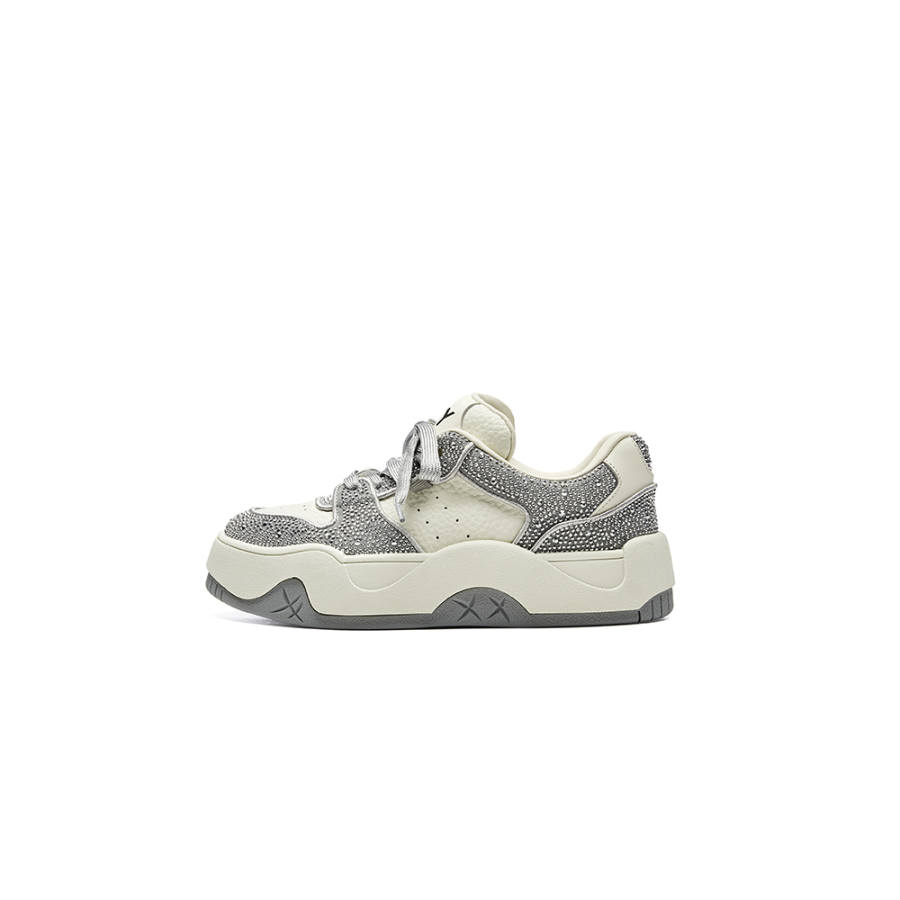 XMZY Ice Crystal Sandpaper Cow Leather Breathable Moisture Wicking Breathable Moisture Wicking Low top Skateboard Shoes