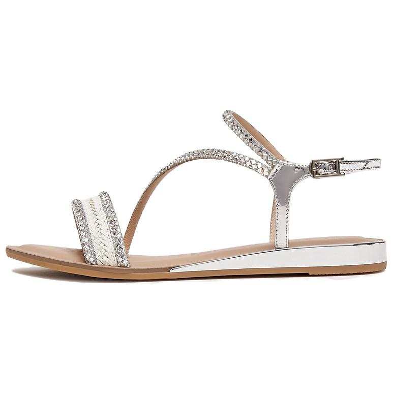 Staccato Star Bridge Shoes Fabric One Strap Sandals Women's Starlight Silver
