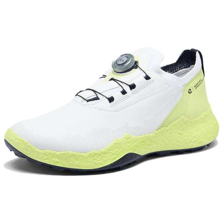 Ecco Golf Biom H5 Cow Leather Low top Golf Shoes Men's White Yellow