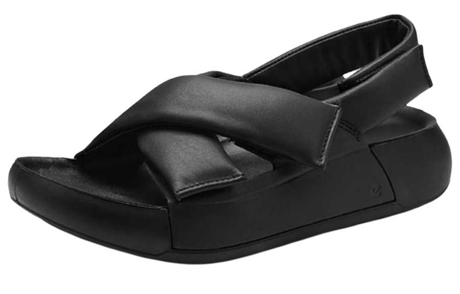 Ecco Ecco Leather Beach Sandals Women's Black
