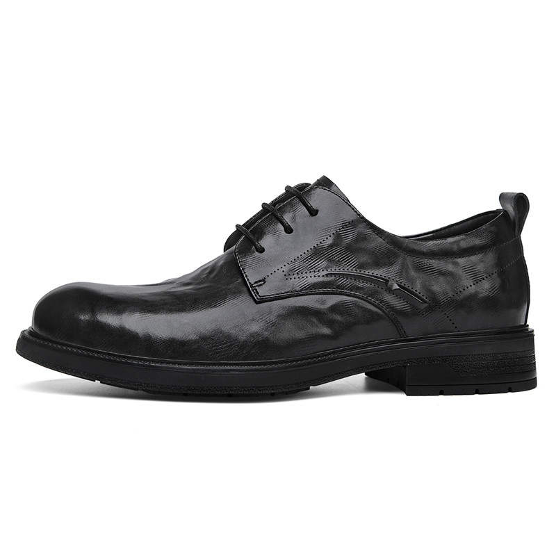 SEPTWOLVES Top Grain Cow Leather Dress Shoes Men's Black