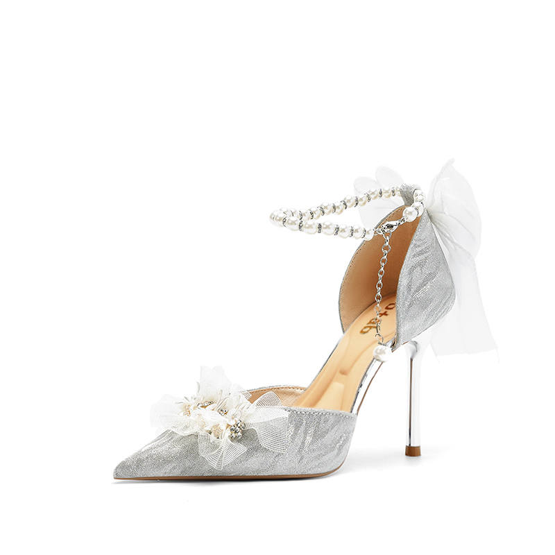 B+AB B+AB Slim Heel High Heels Women's Silver