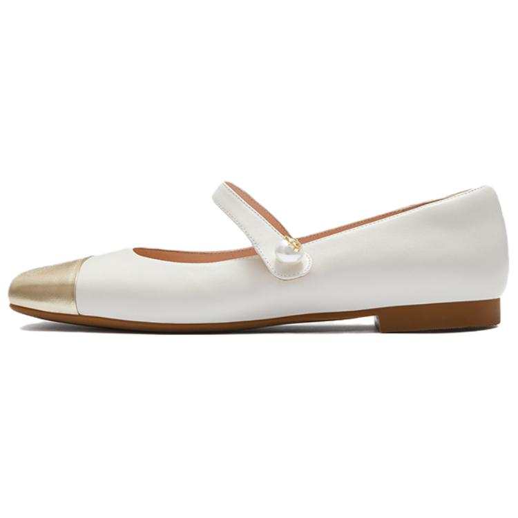 Le Saunda Sheepskin Flat Mary Jane Shoes Women's