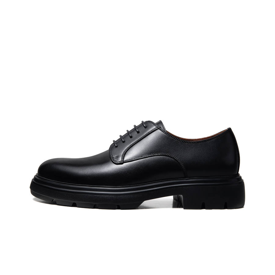 Zuti Top Grain Cow Leather Dress Shoes Men's Black