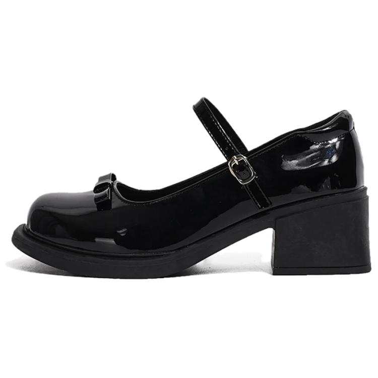 VICTORIA&VERA Pu Chunky Heel Mary Jane Shoes Women's