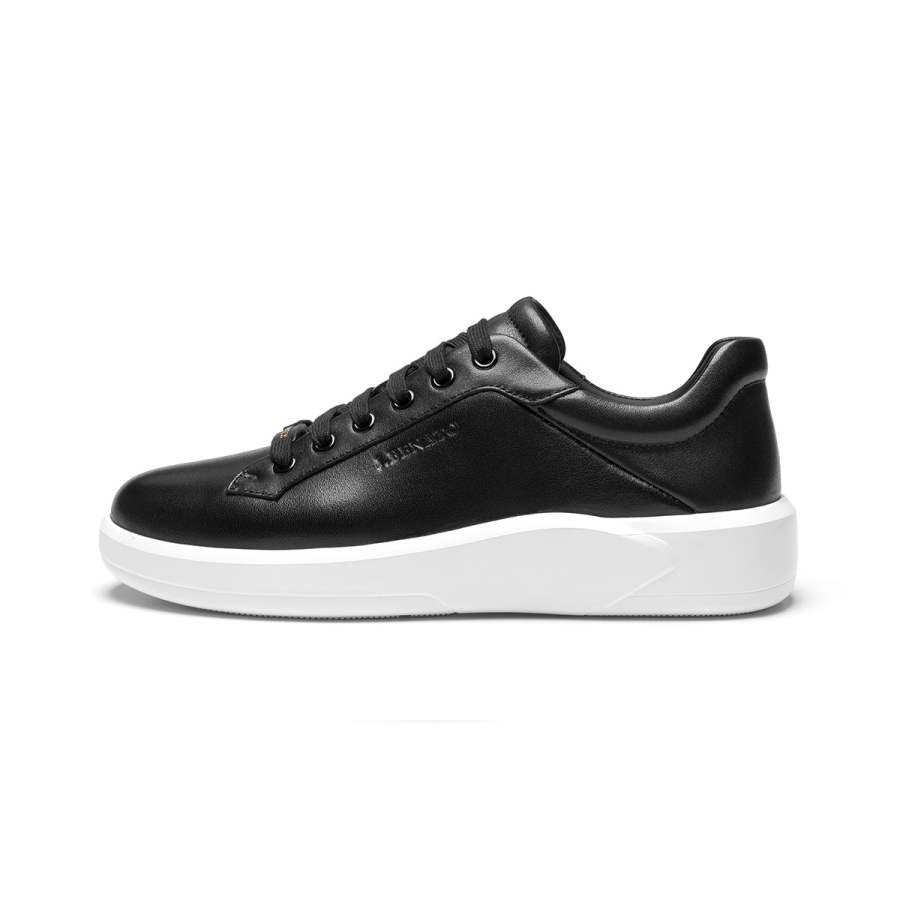 J.BENATO Cow Leather Fashion Trend Low top Skateboard Shoes Men's