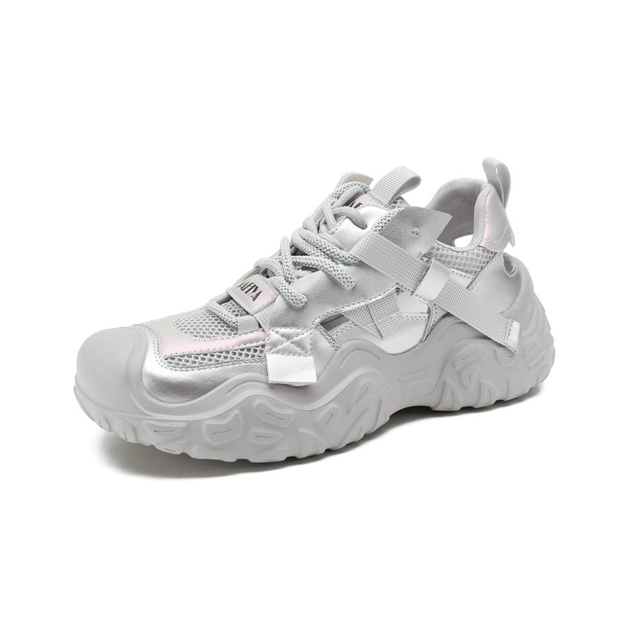 Safiya Low top Chunky Sneakers Women's Silver Gray