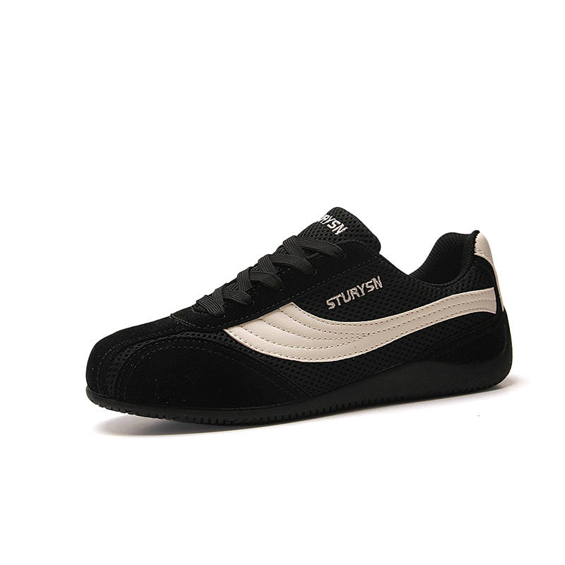 STUR YSN Mesh, Synthetic Leather Low top Casual Shoes Unisex Black