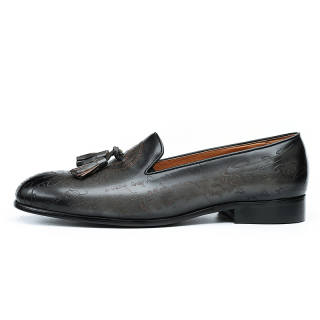 ASTON M.JAZZ Loafers Men's Dark Gray/Brown